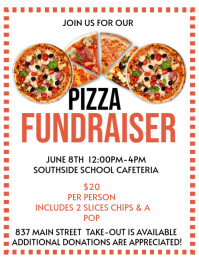 pizza party flyer 传单(美国信函) template