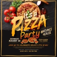 Pizza Party Instagram Post template