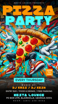 Pizza Party Instagram Story template