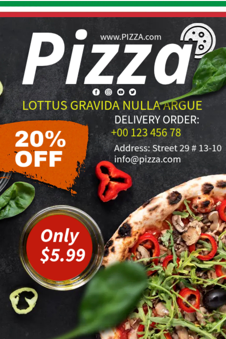 Pizza Poster Example Pizza Poster Design Template | PosterMyWall