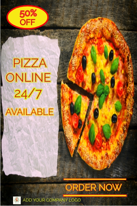 Pizza Poster Example Pizza poster Template | PosterMyWall