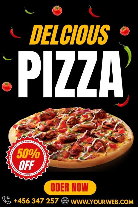 Pizza Poster Example Pizza Poster Template | PosterMyWall