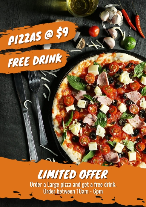 Pizza Poster Example Pizza poster Template | PosterMyWall