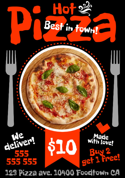 Pizza Poster Example PIZZA POSTER Template | PosterMyWall