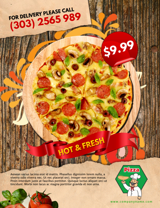 Pizza Flyer Templat | PosterMyWall