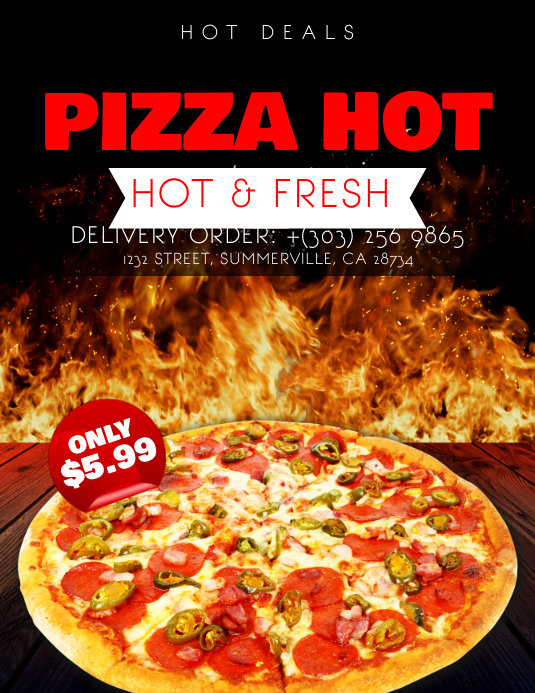 Pizza Flyer Vorlage Postermywall