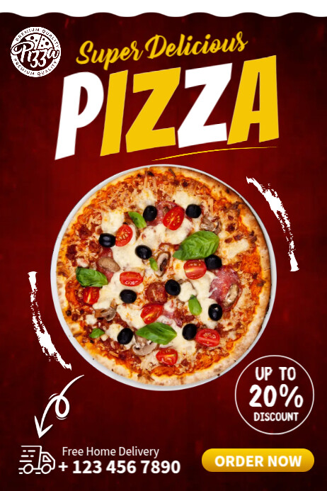 Pizza Poster Example Pizza Poster Template | PosterMyWall