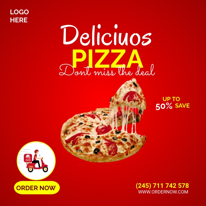 Pizza Poster Example PIZZA POSTER TEMPLATE | PosterMyWall