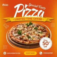 Pizza Promotion template Cuadrado (1:1)