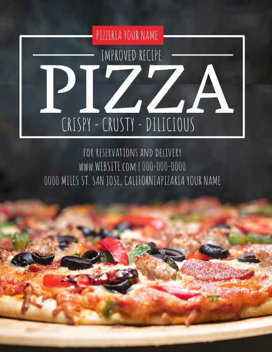 Folleto De Plantilla De Flyer De Restaurante De Pizza De Postermywall