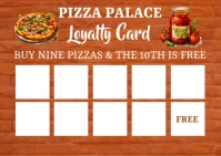 Pizza Restaurant Loyalty Card Ikhadi leposi template