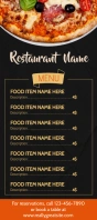Pizza Restaurant Menu Rack Card Tarjeta de estantería template