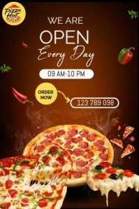Pizza Restaurant Poster โปสเตอร์ template