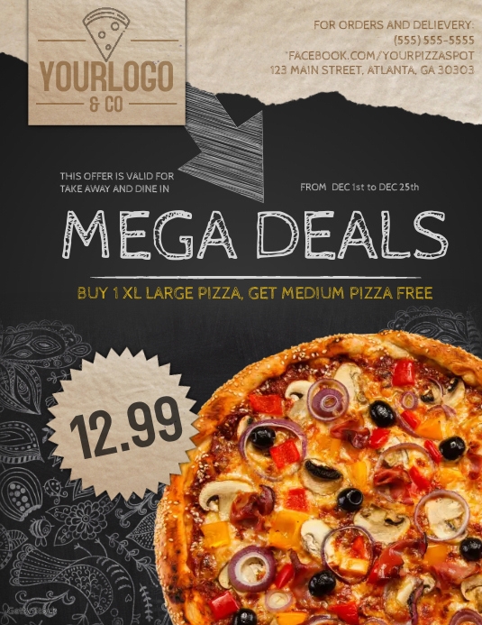 Image 13 for Pizza Sale Flyer Template