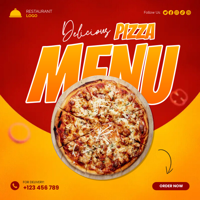 Copy of Pizza Restaurant Social Media Post | PosterMyWall