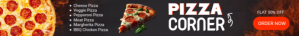 pizza restaurant web banner design template