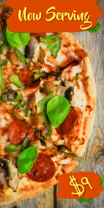 Pizza Roll Up Banner Advert Template Postermywall