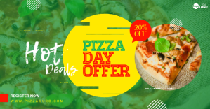 Yellow Pizza Promotion Copertina evento Facebook Template