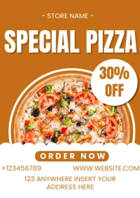 Pizza sale template A4