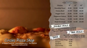 Pizza shop Menu digital signage template