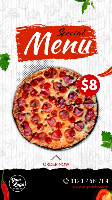 Pizza Special Discount Template For Story Instagram 快拍