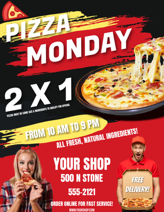 PIZZA SPECIAL FLYER template