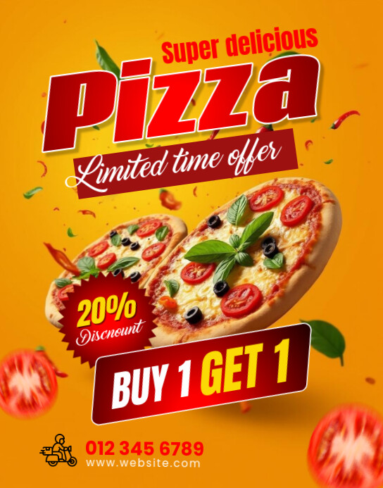 pizza super sale Plakkaat/Muurbord template
