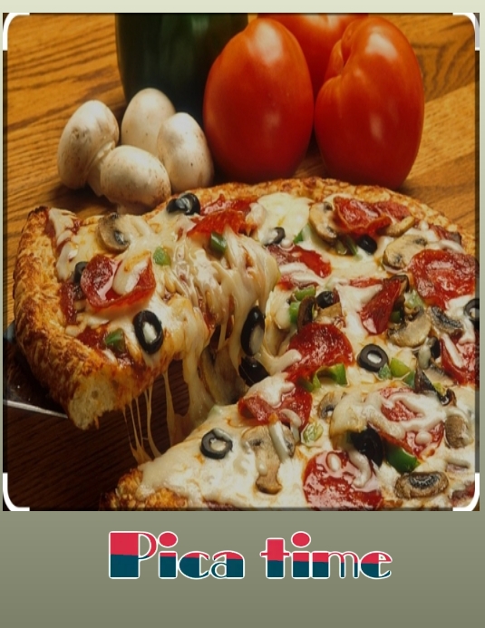 Pizza Time Flyer (format US Letter) template