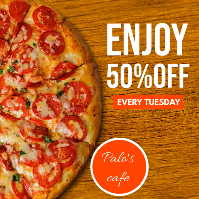 pizzaparty day poster template