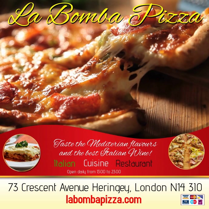 Pizzeria Restaurante Instagram Template Postermywall