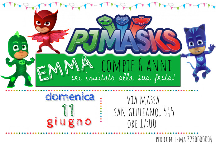 Pj Masks Birthday Invitation Template Postermywall