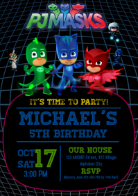 65,420+ pj masks birthday invitation template Customizable ...