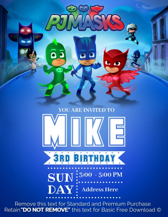 Pj Mask Design Copy of PJ Masks | PosterMyWall