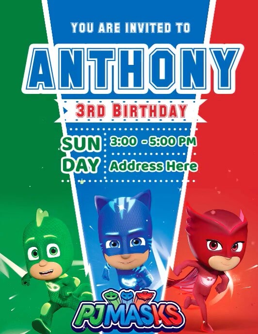 Pj Mask Design Copy of PJ Masks | PosterMyWall