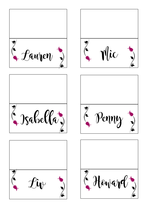 Place Cards Template PosterMyWall