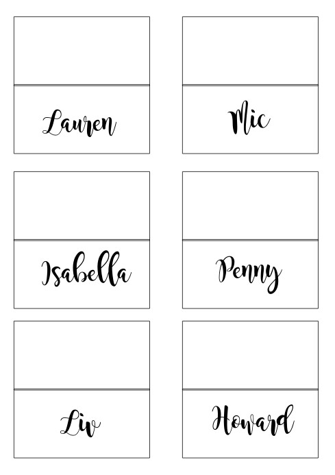 Place cards Template | PosterMyWall