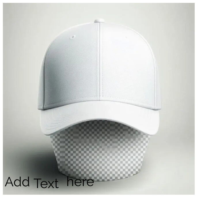 Plain white face cap mockup Template | PosterMyWall