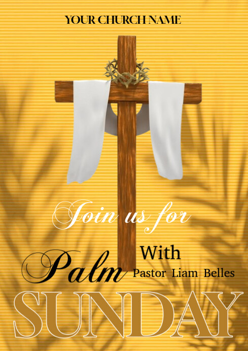 Plam Sunday A4 template