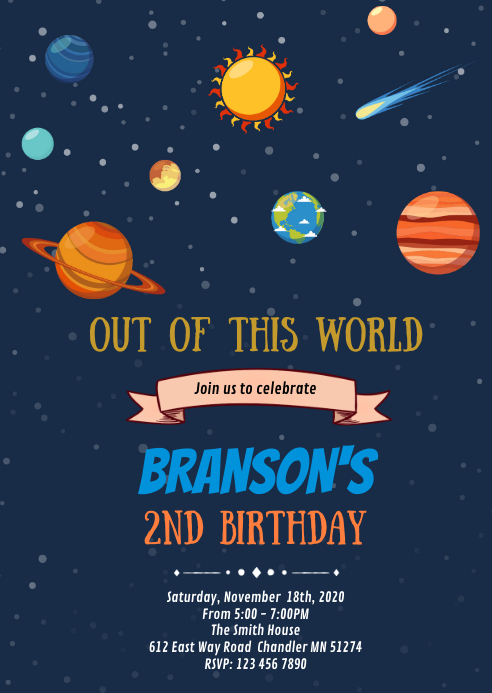 Modele Invitation A Theme Anniversaire Planete Et Espace Postermywall Modele Invitation A Theme Anniversaire Planete Et Espace Postermywall