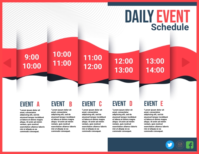 Copy of Planner, Rundown, Schedule Flyer | PosterMyWall