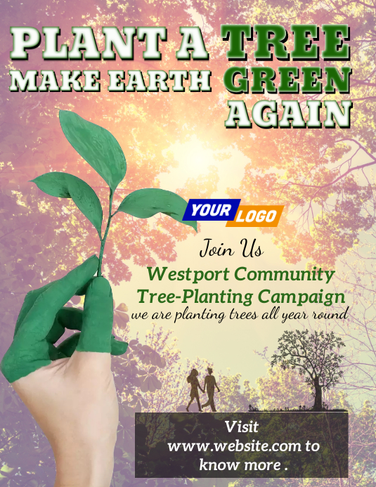 Plant a tree campaign flyers Modelo | PosterMyWall