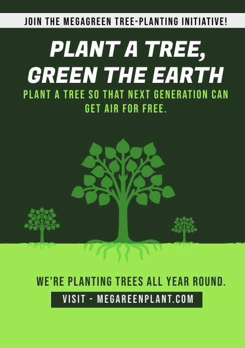Tree Planting Initiative A4 Template | PosterMyWall