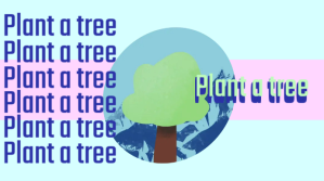 Plant a tree environmental awareness Digitalt display (16:9) template