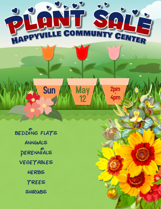plant sale flyer template PosterMyWall