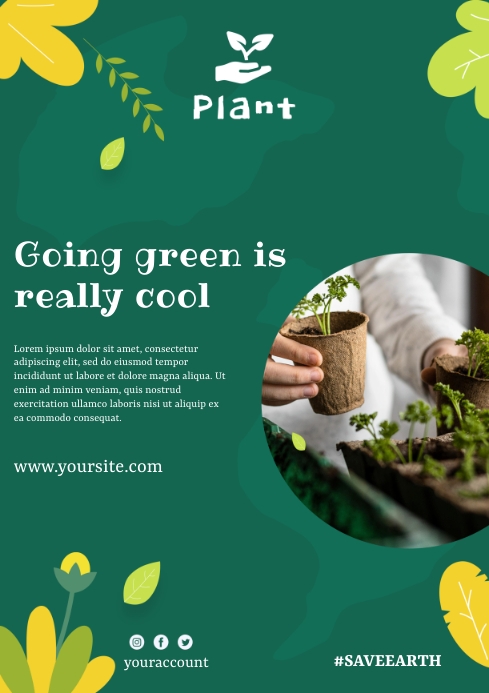 Plant Poster Example PLANT TOGETHER POSTER TEMPLATE | PosterMyWall