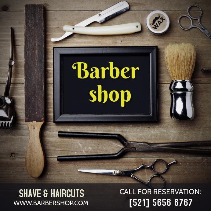 Plantilla Barber Shop Instagram Plasing template