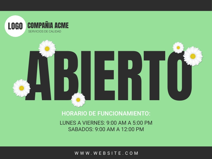 Plantilla de letrero de negocio abierto Template | PosterMyWall