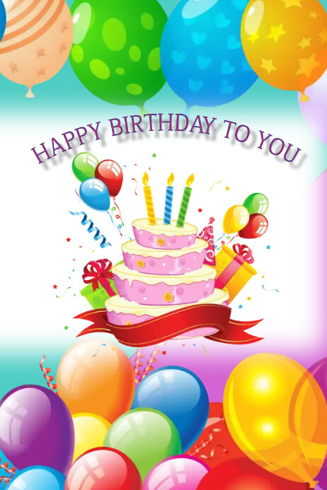Plantilla de poster de feliz cumpleaños template