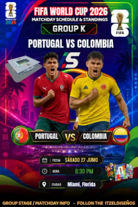 Plantilla  FIFA World Cup Matchday Póster Video Poster template
