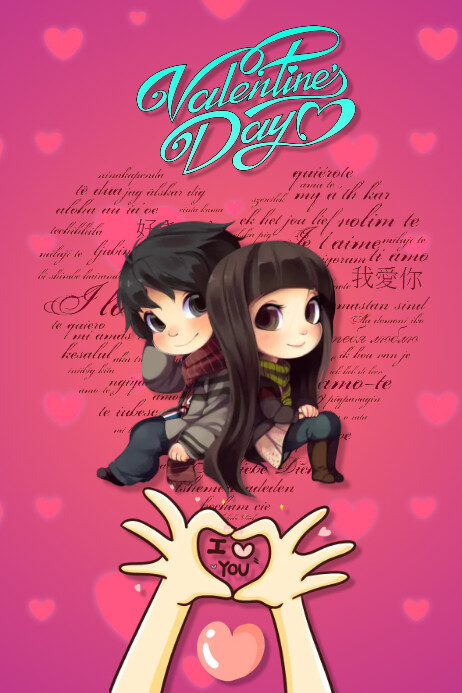 plantilla para poster de san valentin Plakkaat template